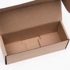 Коробка складная под бутылку, без печати, бурая 12×33.6×12 см - Фото 3