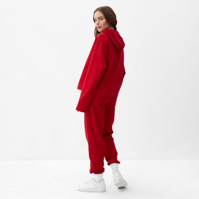 Костюм женский спортивный (толстовка, брюки) MIST, размер 40-42, красный