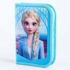 Пенал каркасный, 1 секция, 14×21×4 см, откидной карман, тканевый, «Холодное сердце» - Фото 4