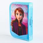 Пенал каркасный, 1 секция, 14×21×4 см, откидной карман, тканевый, «Холодное сердце» - Фото 3