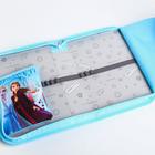 Пенал каркасный, 1 секция, 14×21×4 см, откидной карман, тканевый, «Холодное сердце» - Фото 6