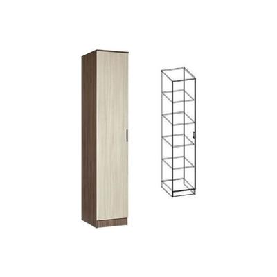 Шкаф – пенал «Соло», 400×490×2200 мм, цвет ясень шимо тёмный/светлый