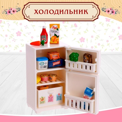 Набор игровой «Мебель для питомцев», холодильник с аксессуарами