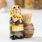 Подставка для зубочисток «Бабуля с виноградом», 9×4.5×10 см, полистоун - Фото 2