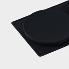 Форма для выпечки Доляна «Бискотто», силикон, 2 ячейки, 35×19,5×1,7 см, d=16 см, цвет чёрный - фото 6463483