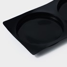 Форма для выпечки Доляна «Бискотто», силикон, 2 ячейки, 35×19,5×1,7 см, d=16 см, цвет чёрный - фото 4332365