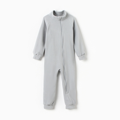 Комбинезон детский, воротник-стойка, серый, рост 92-98 см, МИКС