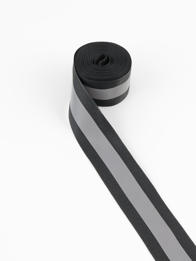 Светоотражающая лента стропа, 40 мм, 5±1 м, чёрная