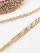 Лента парчовая, 6 мм, 23±1 м, бежевая №035 - Фото 3