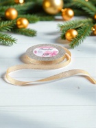 Лента парчовая, 10 мм, 23±1 м, бежевая №035 - Фото 2