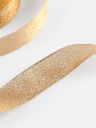 Лента парчовая, 20 мм, 23±1 м, бежевая №035 - Фото 3