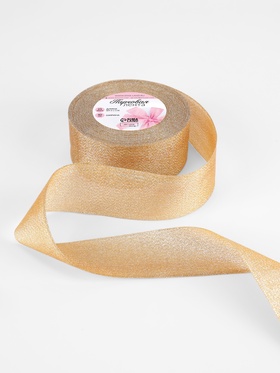 Лента парчовая, 40 мм, 23±1 м, бежевая №035