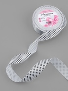 Лента атласная «Горошек», 25 мм, 23±1 м, белая №001 - Фото 2