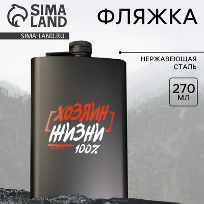 Фляжка «Хозяин жизни», 270 мл