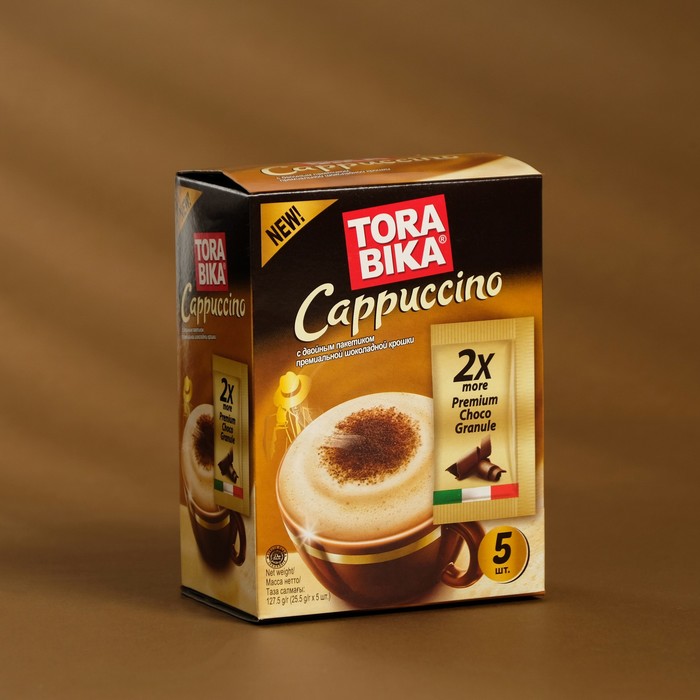 Быстрорастворимый капучино ToraBika с шоколадной крошкой  (25 г х 5шт) - Фото 1