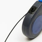 Рулетка "Пижон" светоотражающая, 5 м, до 25 кг, трос, прорезиненная ручка, голубая - Фото 4