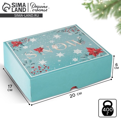Упаковка для кондитерских изделий «Snow», 20 х 17 х 6 см