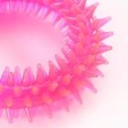 Игрушка жевательная для собак "Игольчатое кольцо", 9 см, розовая - Фото 3