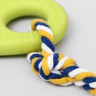Игрушка жевательная с канатом для собак «Ладошка», 10 см, салатовая 6257020