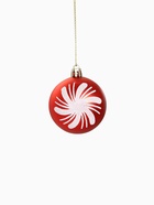 Ёлочные игрушки «Снежинки ассорти», шары новогодние, d=6 см, набор 6 шт., красный - Фото 4