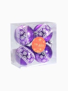 Ёлочные игрушки «Кружева природы», шары новогодние, d=6 см, набор 4 шт., бело-фиолетовый - Фото 5