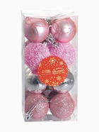 Ёлочные игрушки «Диско», шары новогодние, набор 16 шт., d=4 см, розовый - Фото 7