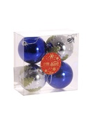 Ёлочные игрушки «Дорофея ёлочки», шары новогодние, d=6 см, набор 4 шт., МИКС 6536844