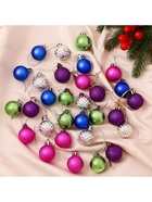 Ёлочные игрушки «Синди», шары новогодние, d=3 см, набор 30 шт., МИКС - Фото 3