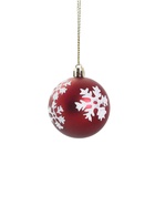 Ёлочные игрушки «Снежная феерия», шары новогодние, d=6 см, набор 4 шт., красный 6536852