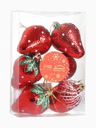 Ёлочные игрушки 6 шт. «Клубничное ассорти» 4.5×6 см, красный - фото 7631842