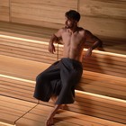 Килт вафельный банный Этель «Boho» 75×145 см цв. темно-серый, 100% хл, 290 г/м² - Фото 1