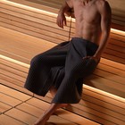 Килт вафельный банный Этель «Boho» 75×145 см цв. темно-серый, 100% хл, 290 г/м² - Фото 3