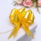Подарочный бант - шар №3 перламутровый, жёлтый, для упаковки подарков - Фото 2