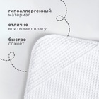 Полотенце уголок вафельное Крошка Я "Boho" 120х120 см, цвет белый, 100% хлопок, 290 г/м2 - Фото 3