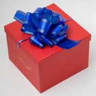 Бант-шар №5 "Золотые полосы", цвет синий - Фото 1