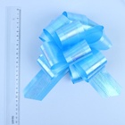 Подарочный бант - шар, перламутровый, синий, для упаковки подарков - Фото 4