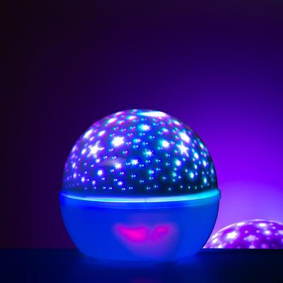 УЦЕНКА Ночник «Звездное небо», d=12 см, 220 В, вращение, съёмная полусфера, RGB