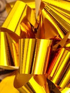 Подарочный бант - шар №3 металлик, цвет золото, для упаковки подарков - Фото 5