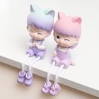 Набор фигурок полистоун «Малыш. Малышка-кошка небесная с длинными ножками», 2 шт., 19×6×6.5 см 6870380