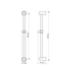 Душевая стойка ZEIN S04, пружинный держатель из пластика, крепеж, сатин - Фото 4