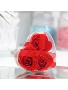 Мыльные розочки, красные, набор 3 шт., в коробке - Фото 4