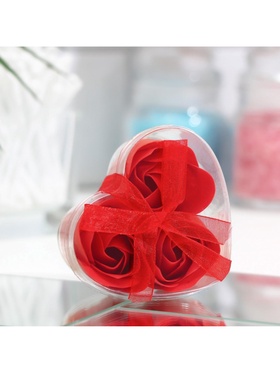 Мыльные розочки, красные, набор 3 шт.