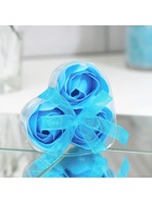 Мыльные розы, синие, набор 3 шт. - Фото 4