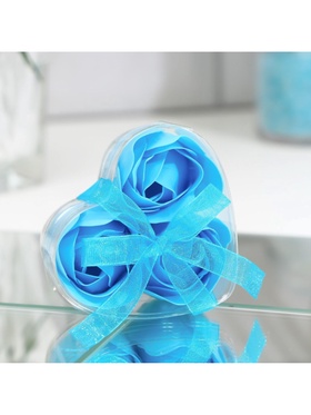 Мыльные розы, синие, набор 3 шт.