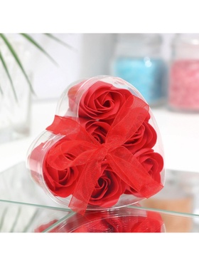 Мыльные розы, красные, набор 6 шт.