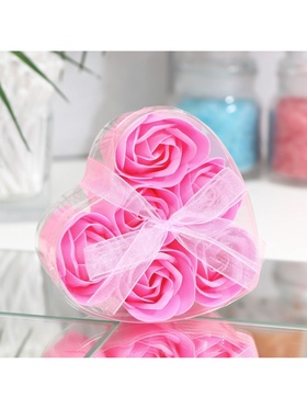 Мыльные розочки, розовые, набор 6 шт.