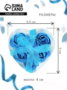 Мыльные розочки, синие, набор 6 шт., в коробке - Фото 2