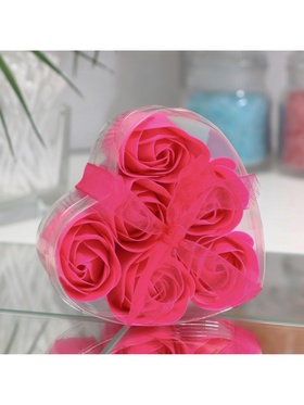 Мыльные розочки, фуксия, набор 6 шт. (комплект 2 шт)