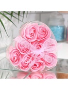 Мыльные розочки, розовые, набор 9 шт. - Фото 4