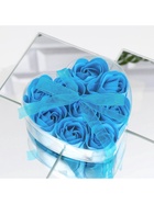 Мыльные розы, синие, набор 9 шт. - Фото 5